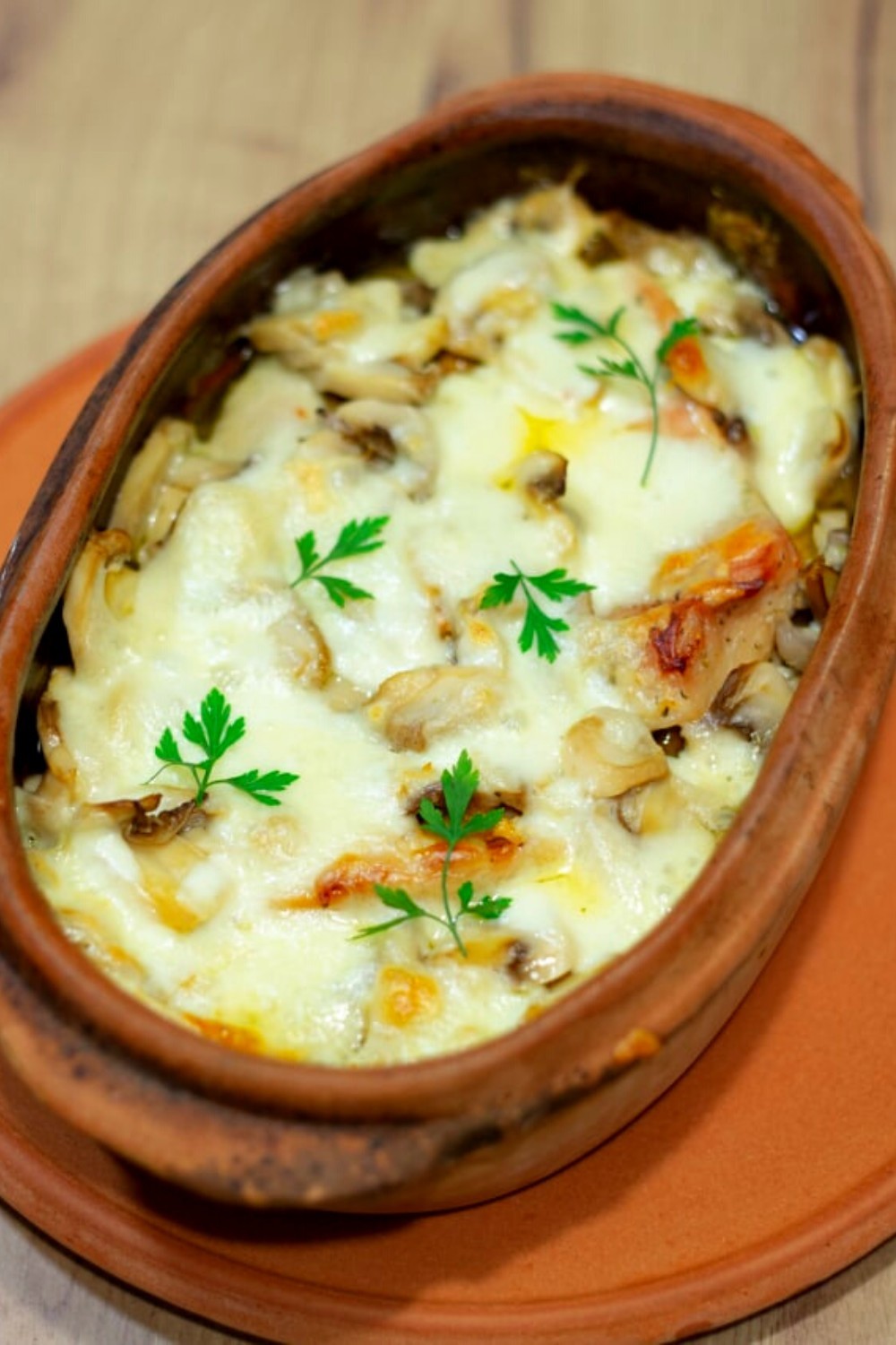 Creamy Mushroom Chicken With Cheese