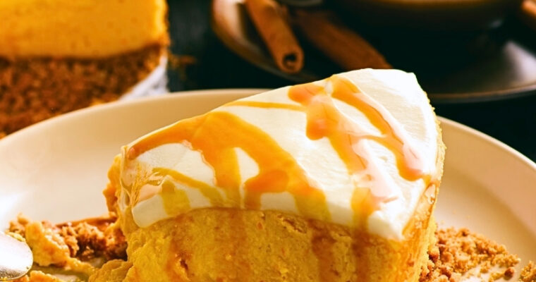 Pumpkin Cheesecake with Caramel Sauce Recipe
