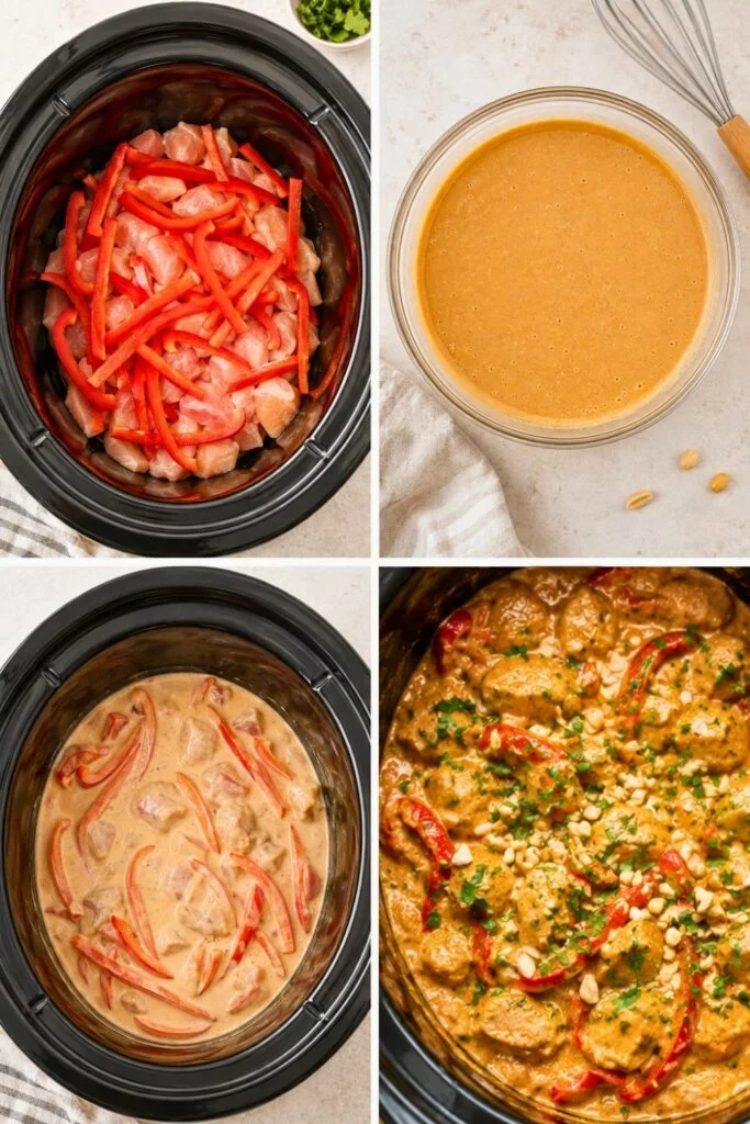Slow Cooker Thai Peanut Chicken Recipe