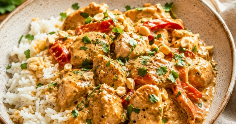 Slow Cooker Thai Peanut Chicken Recipe
