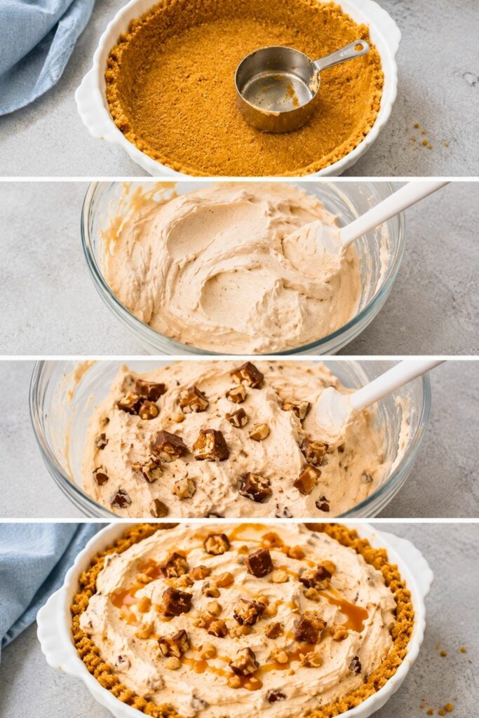 Snickers Bar Pie - No Bake