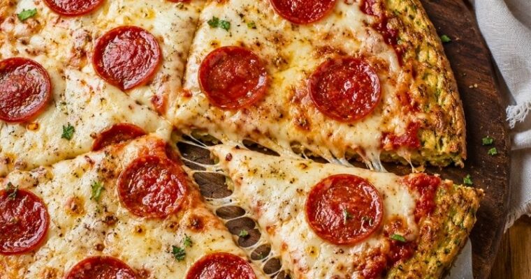 Zucchini Crust Pizza Easy Recipe (Low-Carb)