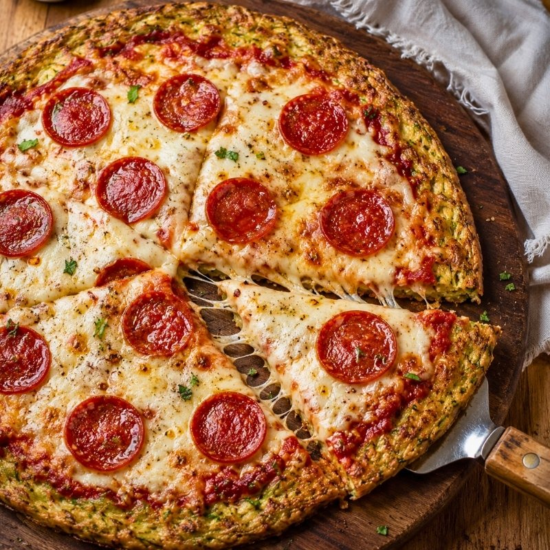 Zucchini Crust Pizza Easy Recipe (Low-Carb)
