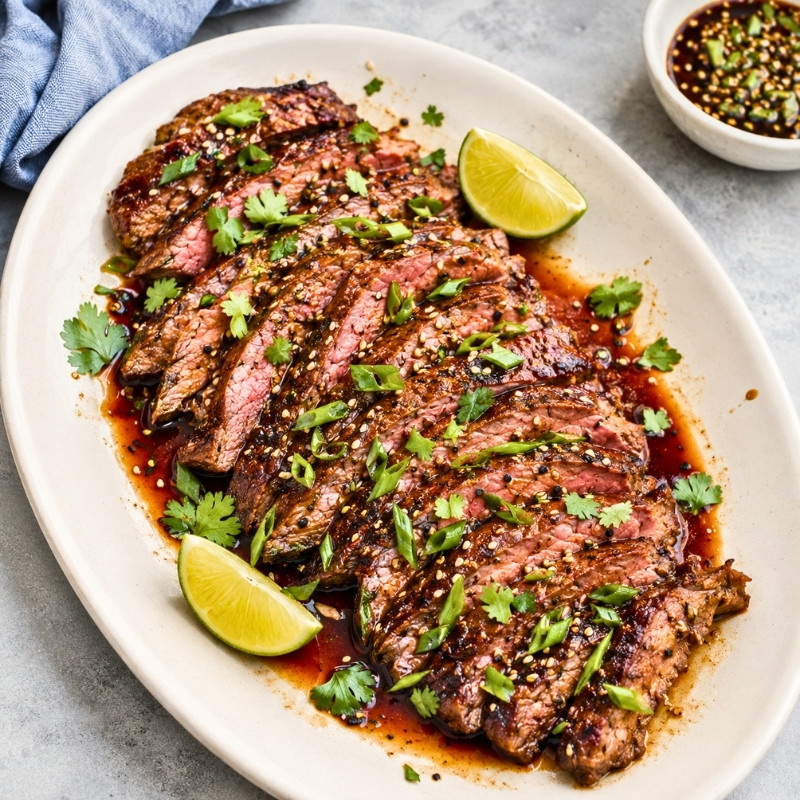 Grilled Flank Steak with Asian Marinade