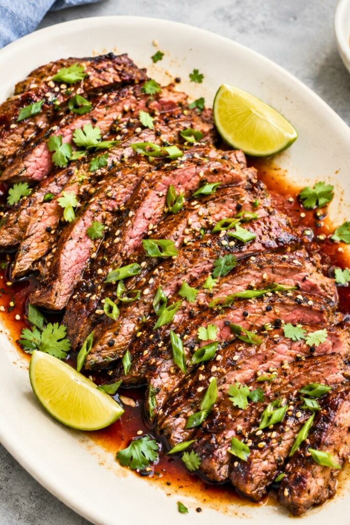 Grilled Flank Steak with Asian Marinade