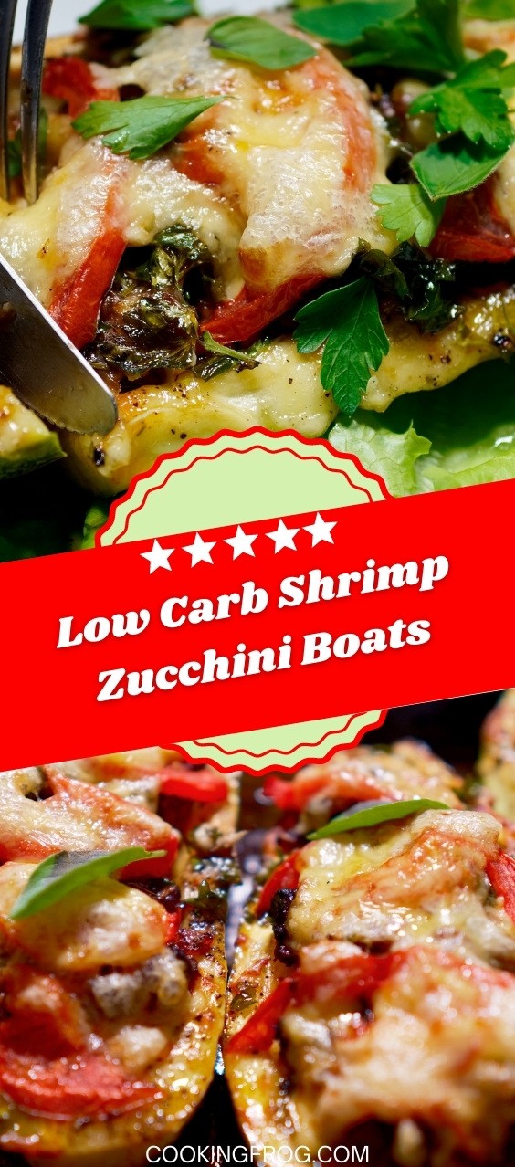Low Carb Shrimp Zucchini Boats