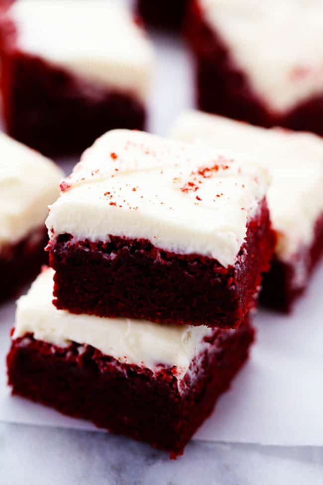 Red Velvet Brownies with Cream Cheese