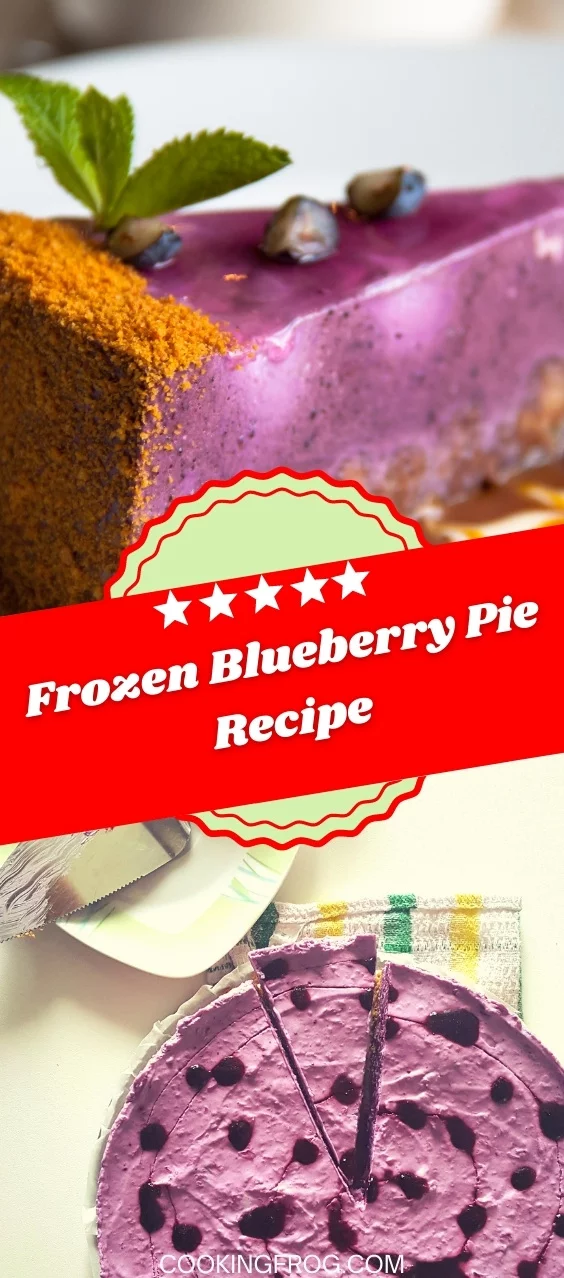 Frozen Blueberry Pie - No Bake