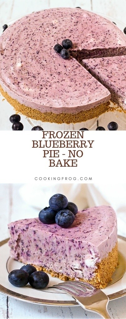 Frozen Blueberry Pie - No Bake Pinterest
