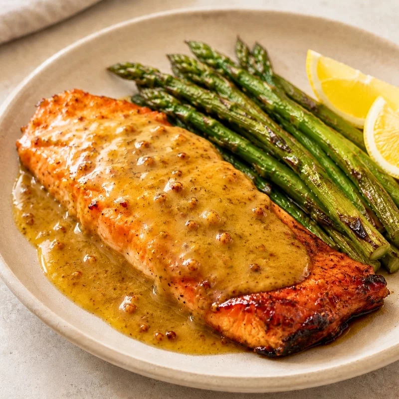 Honey Mustard Baked Salmon