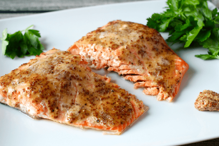 Honey Mustard Baked Salmon (Easy Recipe) Cooking Frog