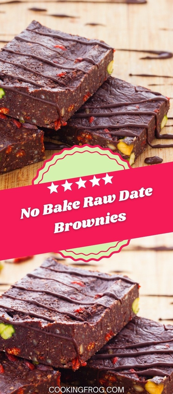 No Bake Raw Date Brownies