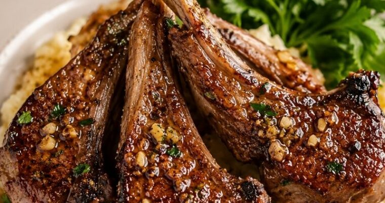 Juicy Garlic Lamb Chops with Herbs