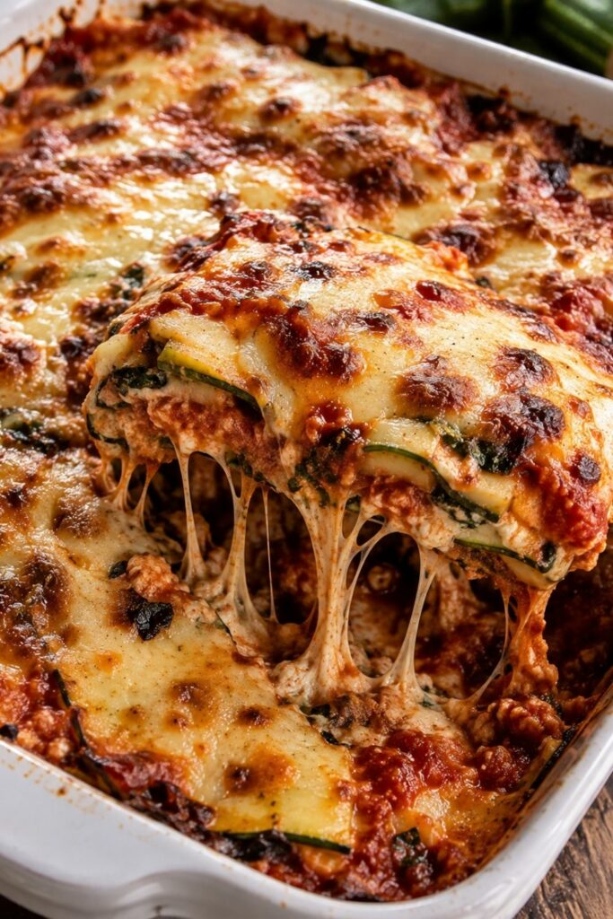 Keto Zucchini and Spinach Lasagna