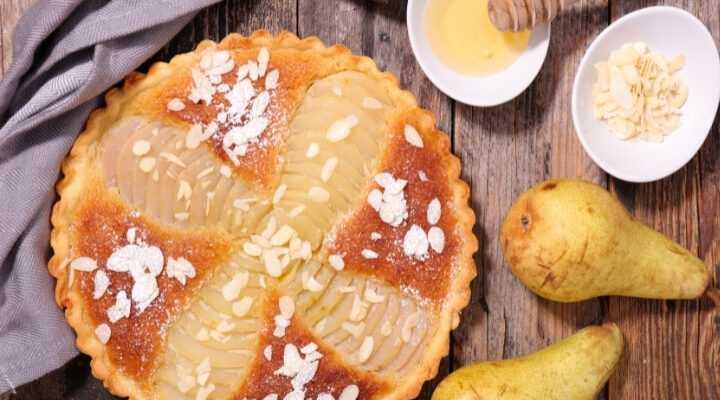 French Pear Almond Tart with Crust Recipe
