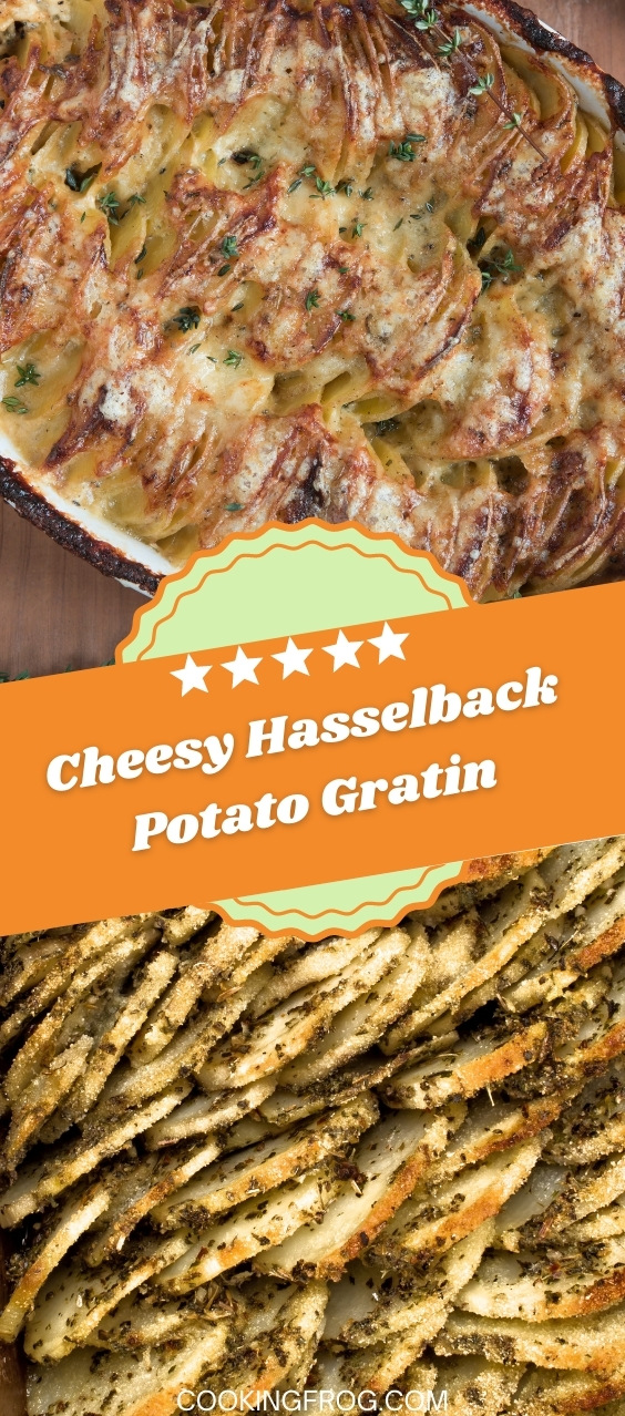 Cheesy Hasselback Potato Gratin