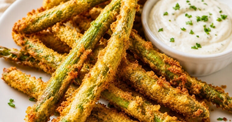 Burgerville Fried Asparagus with Garlic Aioli (Copycat)
