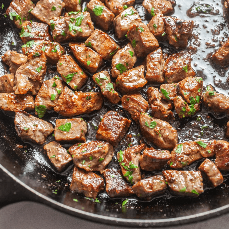 Garlic Butter Steak Bites with Mushrooms