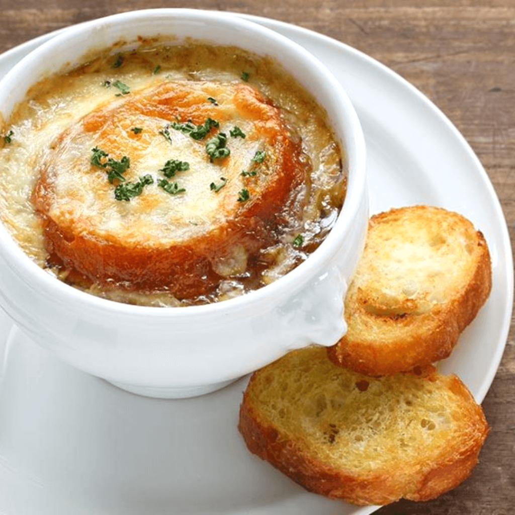 Healthy French Onion Soup for Cold Cooking Frog