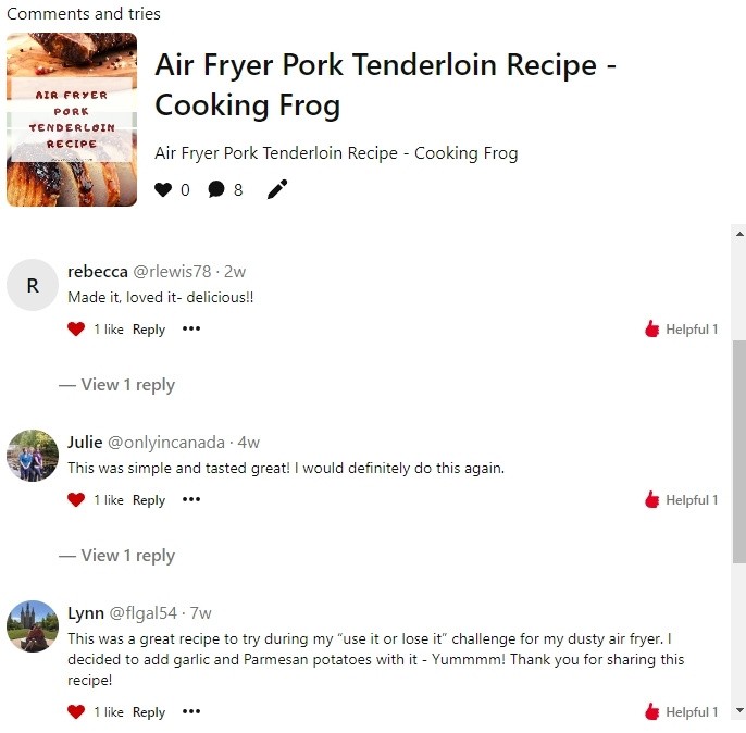 Air Fryer Pork Tenderloin Recipe