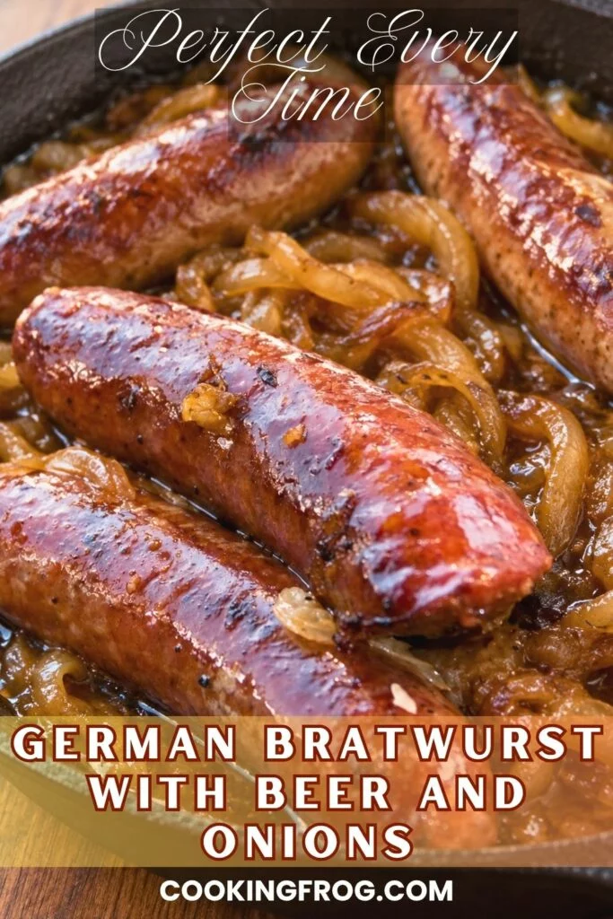 German Bratwurst With Beer and Onions