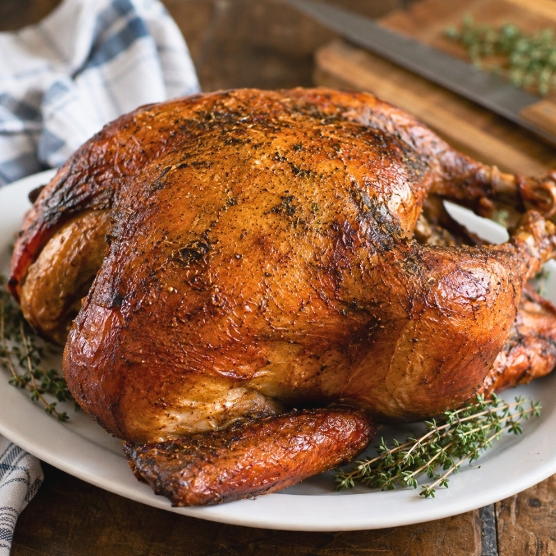Smoked Turkey Recipe With Sweet BBQ Rub