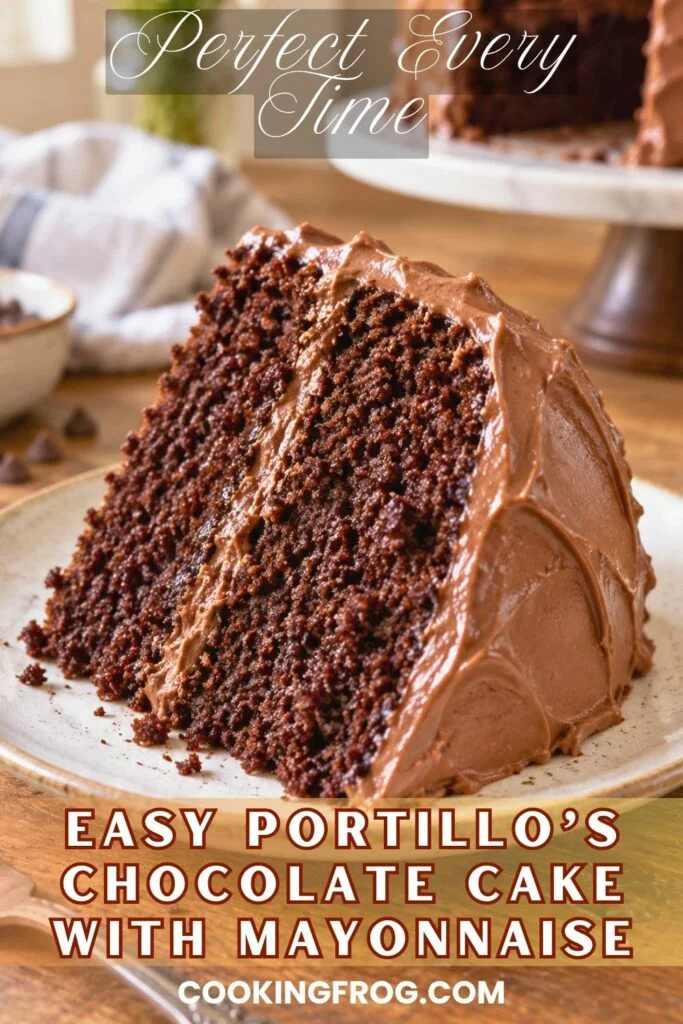 Easy Portillo’s Chocolate Cake With Mayonnaise