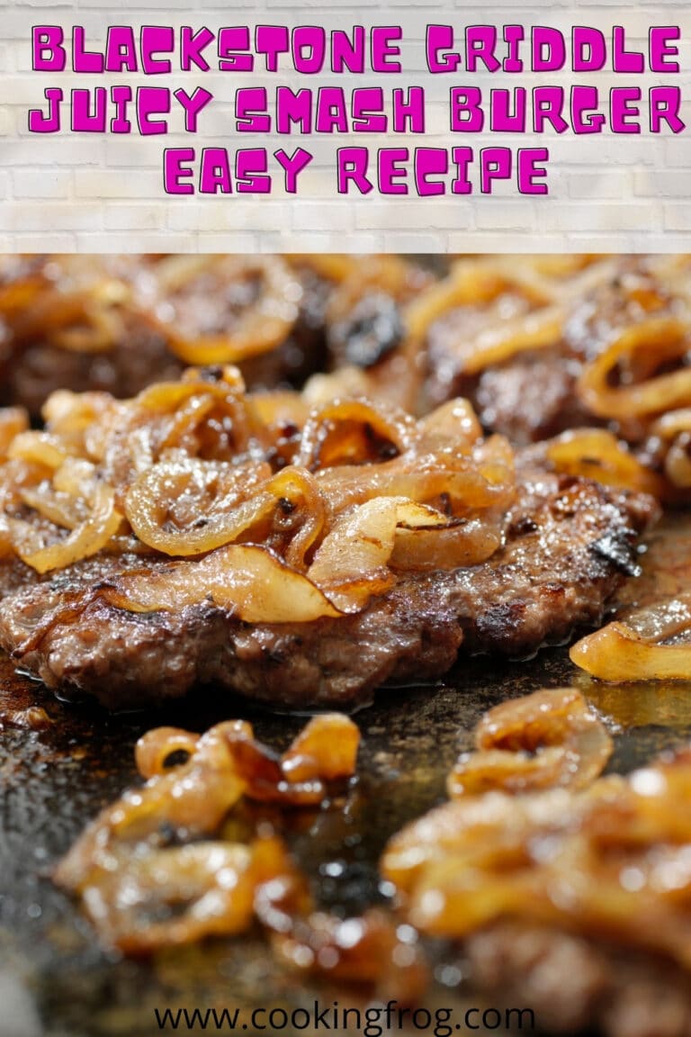 Blackstone Griddle Juicy Smash Burger Easy Recipe Cooking Frog
