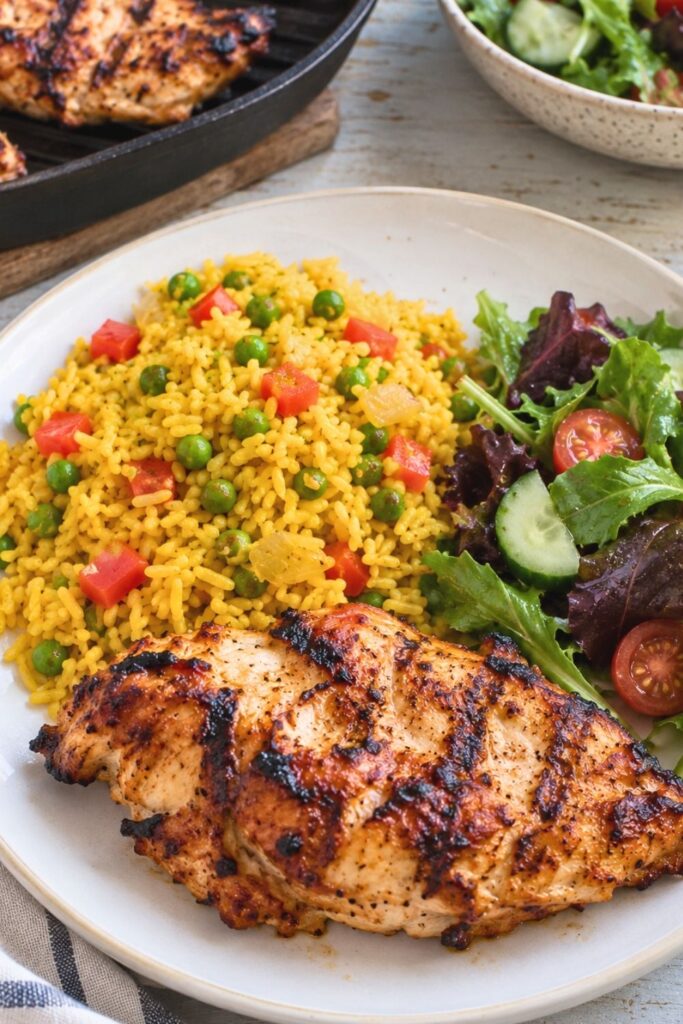 Nando's Spicy Rice with Grilled Chicken Breast