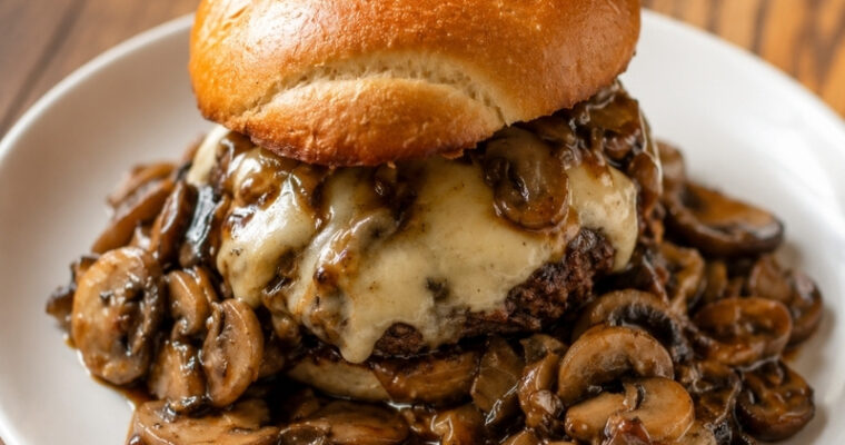 Authentic Mushroom Swiss Burger Recipe