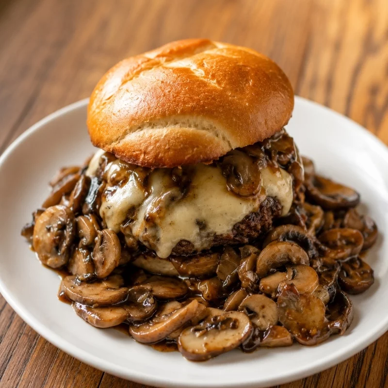 Authentic Mushroom Swiss Burger Recipe