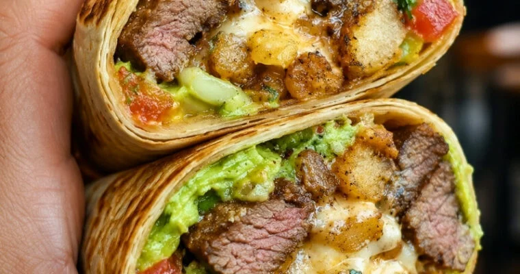 The Best California Burritos with Carne Asada