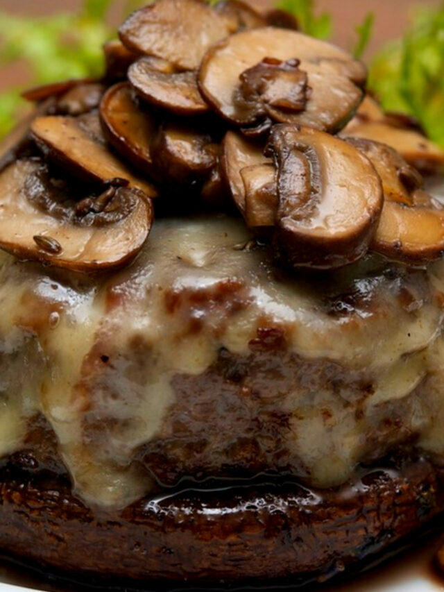 Homemade Mushroom Swiss Burger Recipe