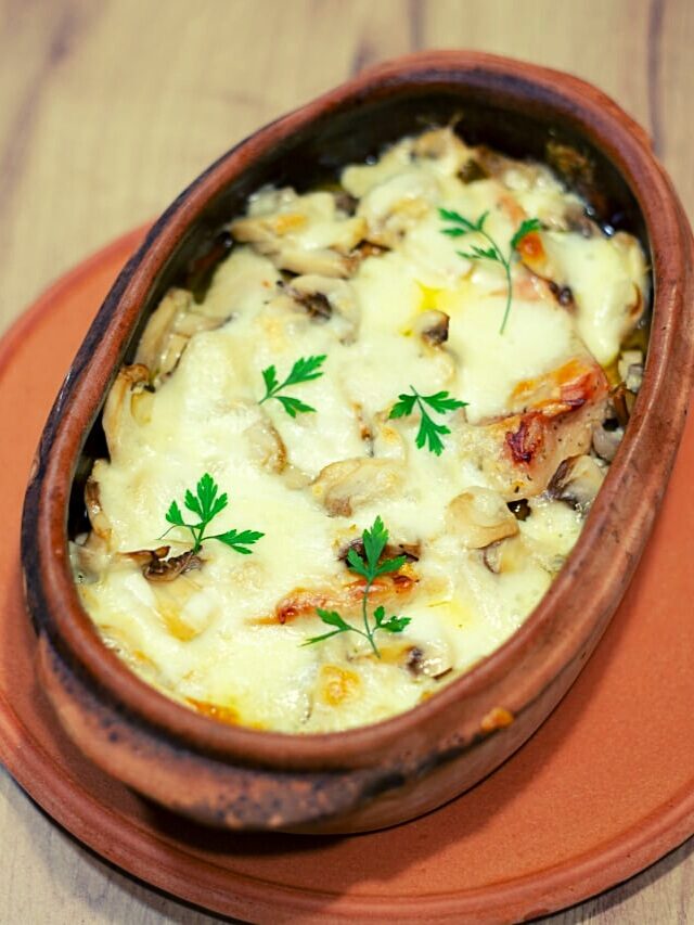 Creamy Mushroom Chicken With Cheese