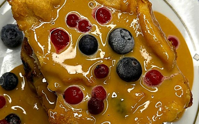 Italian Bread Pudding with Vanilla-Infused Sauce