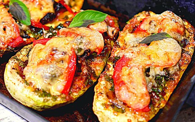 Low Carb Shrimp Zucchini Boats Recipe