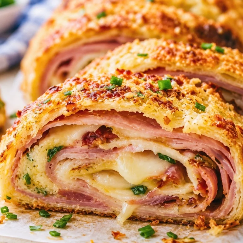 Easy Ham and Swiss Stromboli Recipe