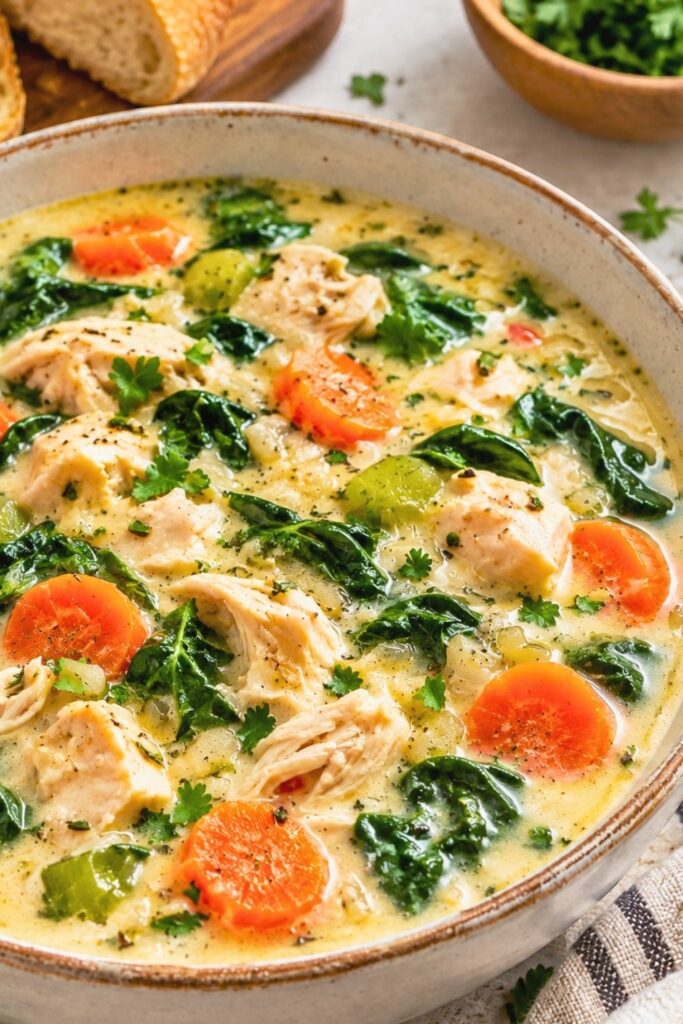 Creamy Chicken Florentine Soup