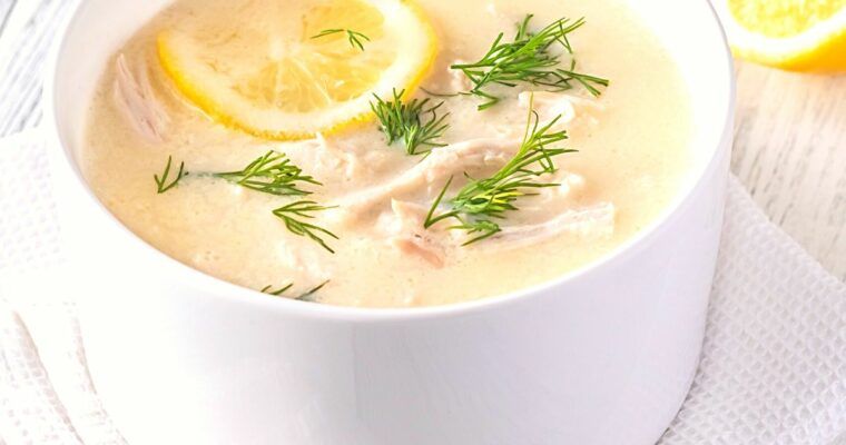 Greek Avgolemono Soup (Lemon Chicken Soup with Rice)