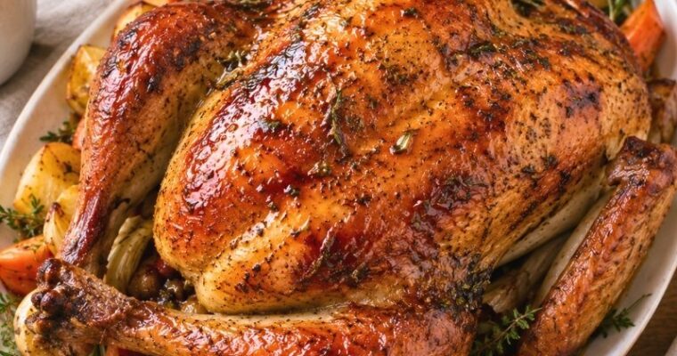 Roasted Maple-Glazed Turkey Recipe