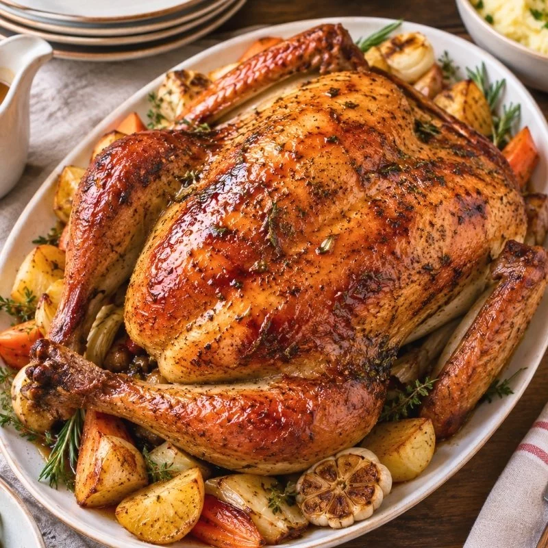 Roasted Maple-Glazed Turkey Recipe