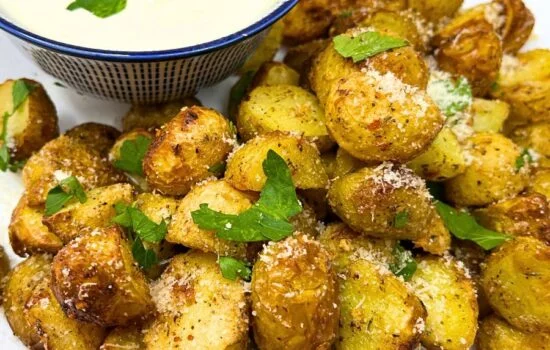 Perfectly Crispy Air Fryer Parmesan Baby Potatoes