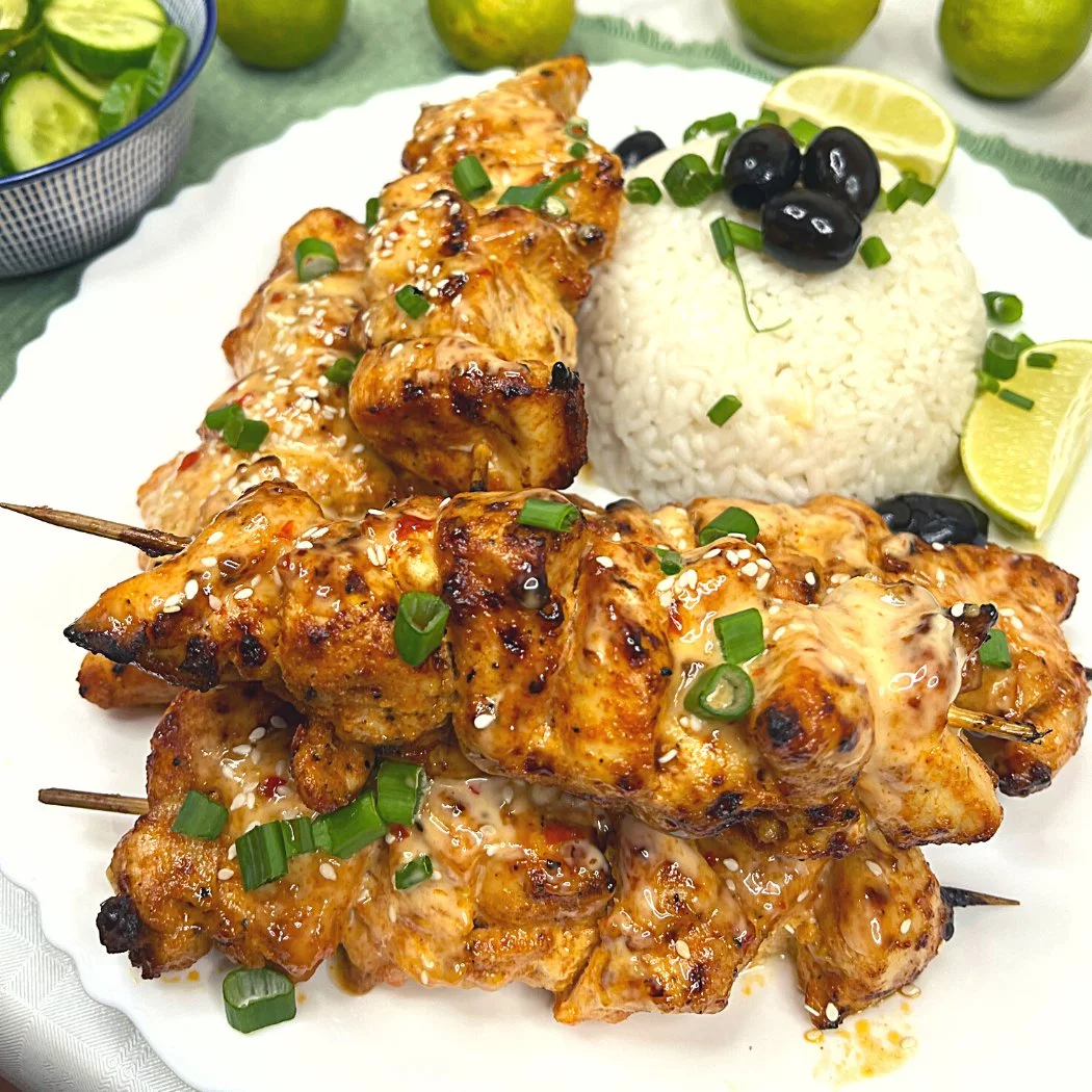 Easy and Delicious Bang Bang Chicken Skewers Recipe