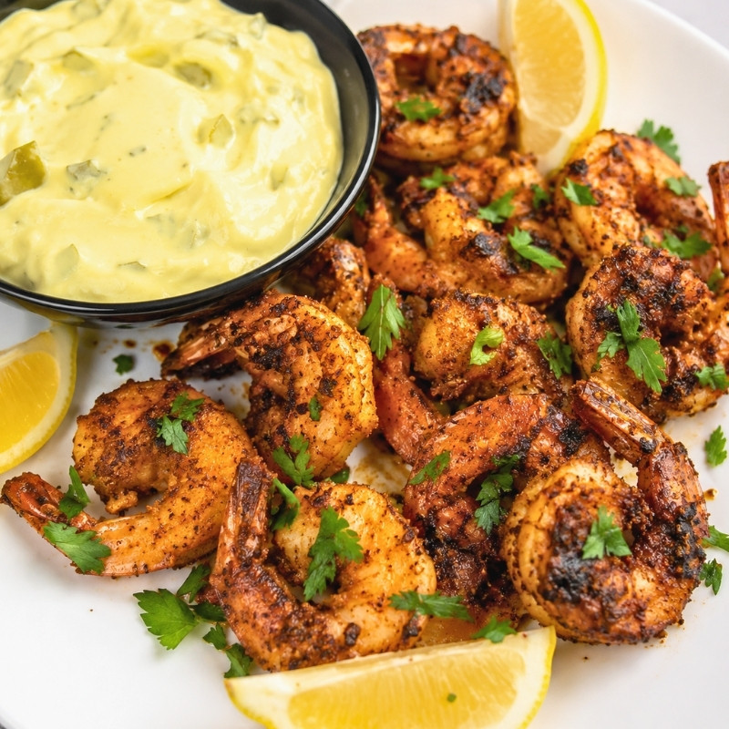 Blackened Shrimp Recipe with Zesty Remoulade Sauce