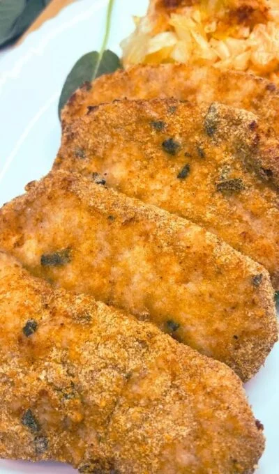 Parmesan Crusted Air Fryer Pork Chops