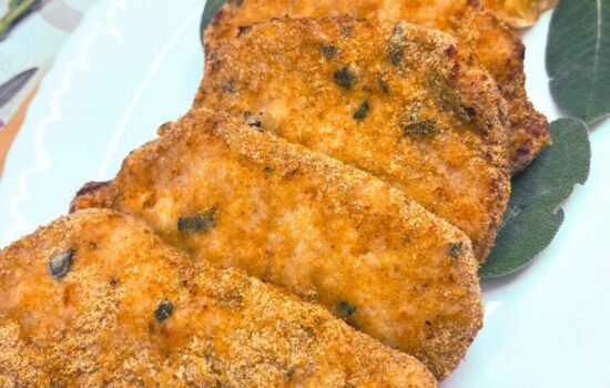 Parmesan Crusted Air Fryer Pork Chops