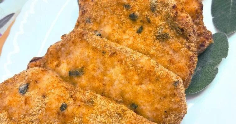 Parmesan Crusted Air Fryer Pork Chops