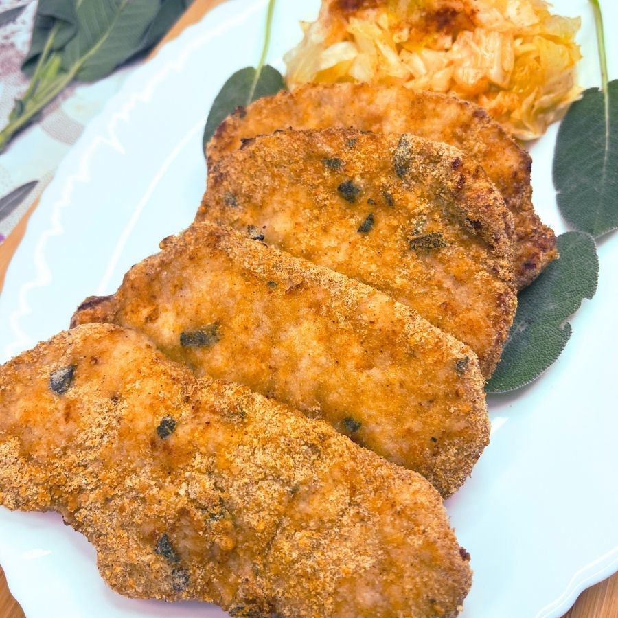 Parmesan Crusted Air Fryer Pork Chops