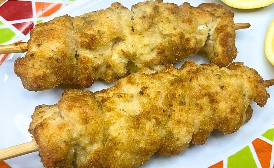 Air Fryer Breaded Chicken Skewers