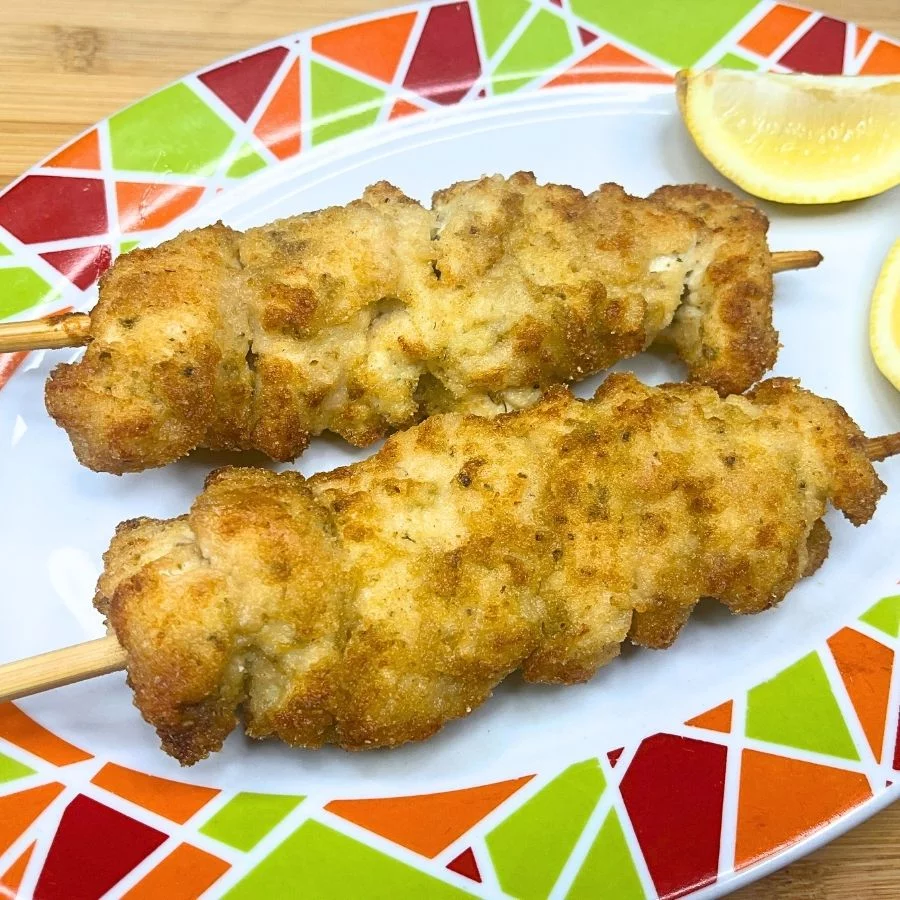 Air Fryer Breaded Chicken Skewers